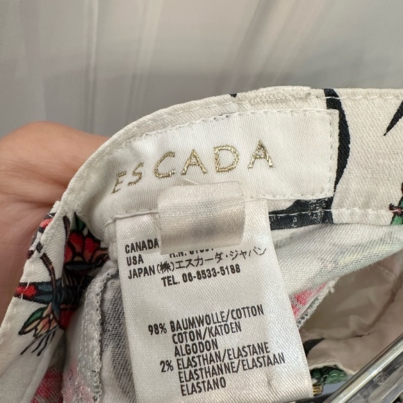 RARE ESCADA TATTOO PRINT PANTS PINUP Y2K EARLY 2000s 38 6/8 EUC VTG - Picture 6 of 9